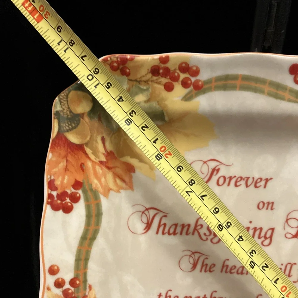 222 Fifth Autumn Family Celebration 10in Serving Dish & Thanksgiving Cornucopia